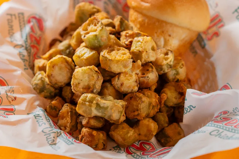 Golden-fried okra