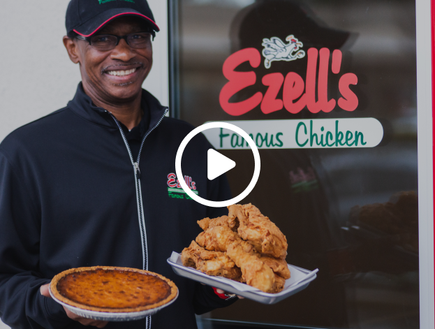 Lewis Rudd holding Ezell's food video thumbnail